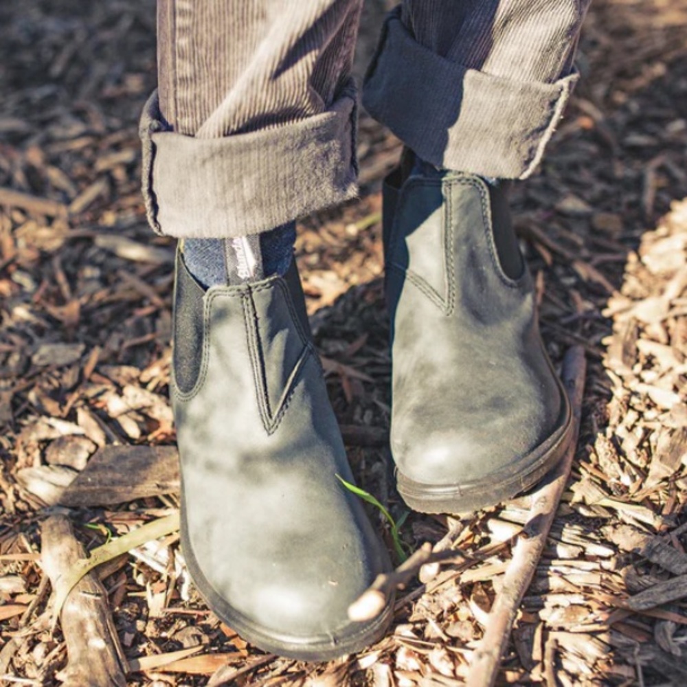 Blundstone Rustic Olive Green Leather Child Boots Size 12